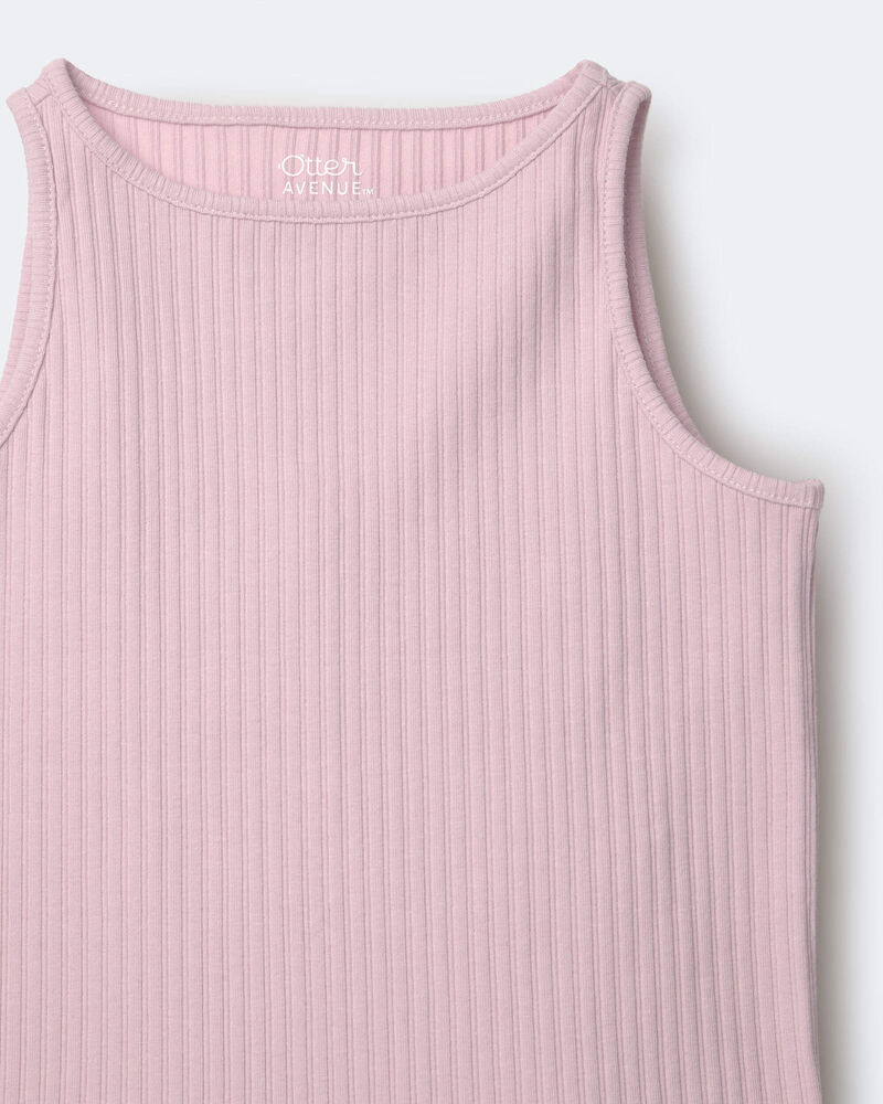Toddler Girl Ribbed Playtime Tank - Rose, image 5 of 5 slides