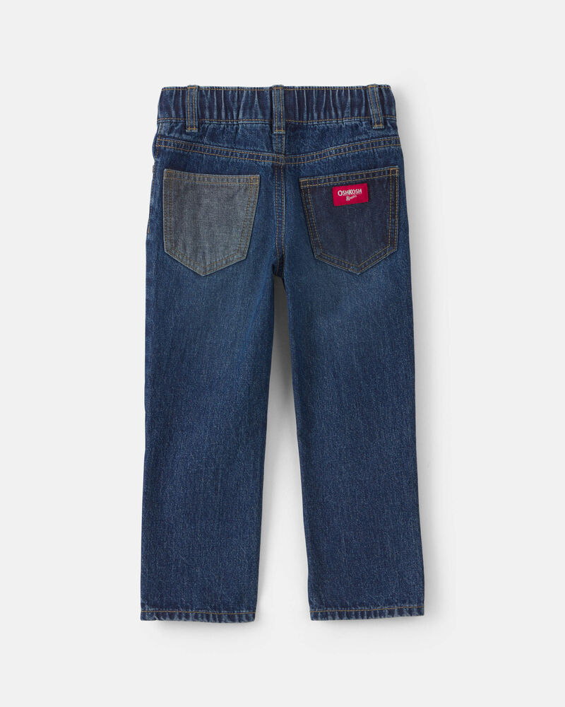 Toddler Boy Denim Straight Jeans - Medium Wash, image 2 of 4 slides
