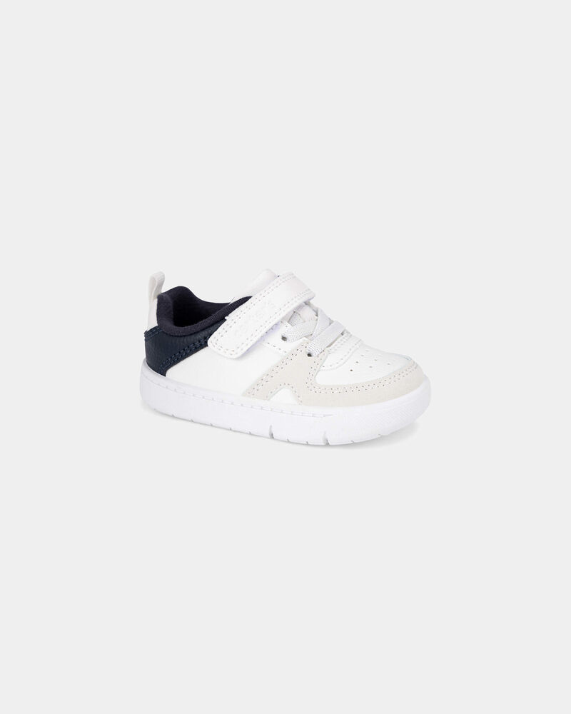 Baby Boy Every Step&reg; First Walker Colour Block Sneakers - Green/White/Tan, image 1 of 6 slides