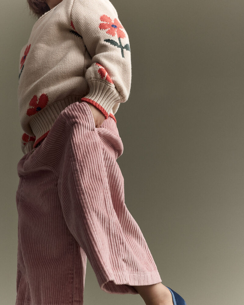 Toddler Girl Urban Wide Leg Corduroy Pant - Light Pink, image 6 of 8 slides