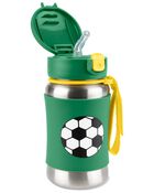 Bouteille &agrave; paille en acier inoxydable Spark Style - Soccer, image 2 sur 2 diapositives