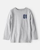 Boys Motorcycle Long-Sleeve Graphic Tee - Grey, image 1 of 5 slides