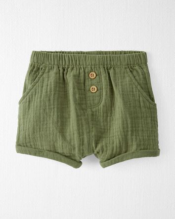 Organic Cotton Gauze Shorts, 