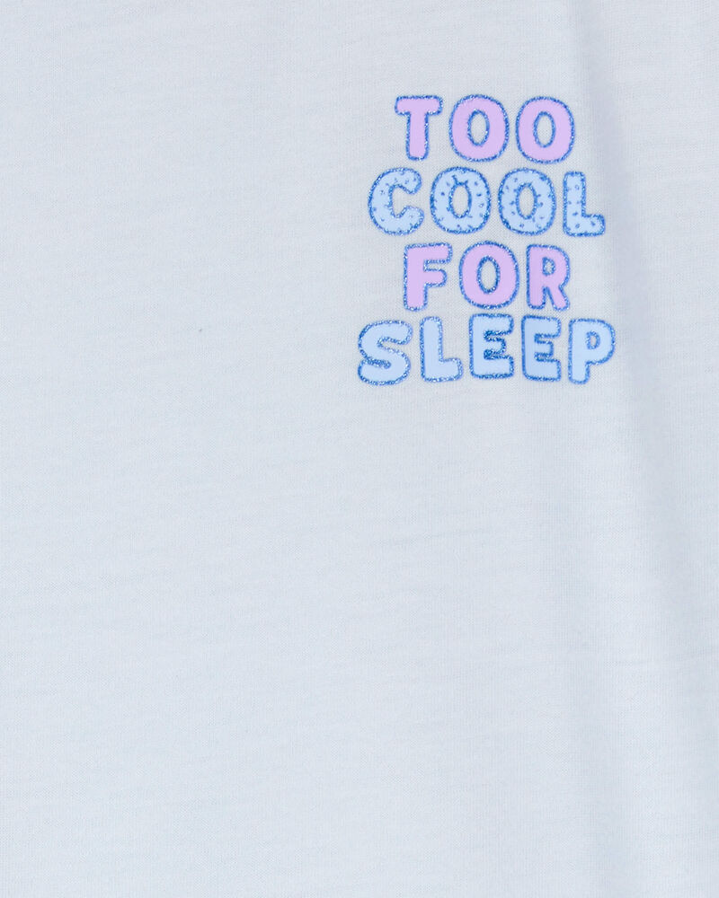 Girls Ice Cream Print Loose Fit 2-Piece Pyjamas - Blue, image 3 of 4 slides