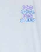 Girls Ice Cream Print Loose Fit 2-Piece Pyjamas - Blue, image 3 of 4 slides