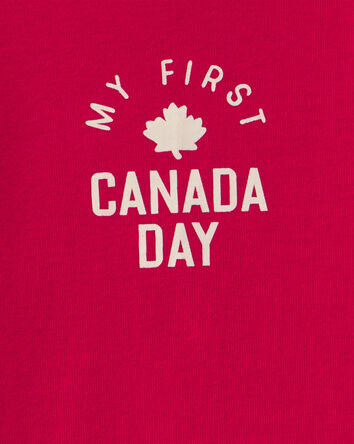Baby My First Canada Day Bodysuit - Red, 