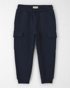 Toddler Boy Organic Cotton French Terry Cargo Pants, image 1 of 5 slides