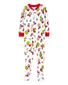 Baby 1-Piece Christmas Grinch 100%  Cotton Footie Pyjamas, image 1 of 3 slides