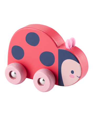 Baby Ladybug Wooden Push Car, 