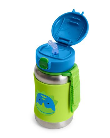 Zoo Stainless Steel Little Kid Straw Bottle, 