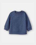Baby Boy French Terry Pullover Sweatshirt - Blue, image 1 of 3 slides