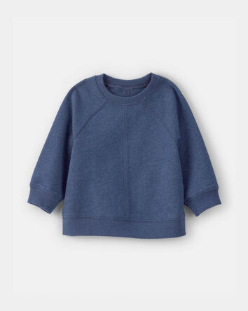 Baby Boy French Terry Pullover Sweatshirt - Blue, 