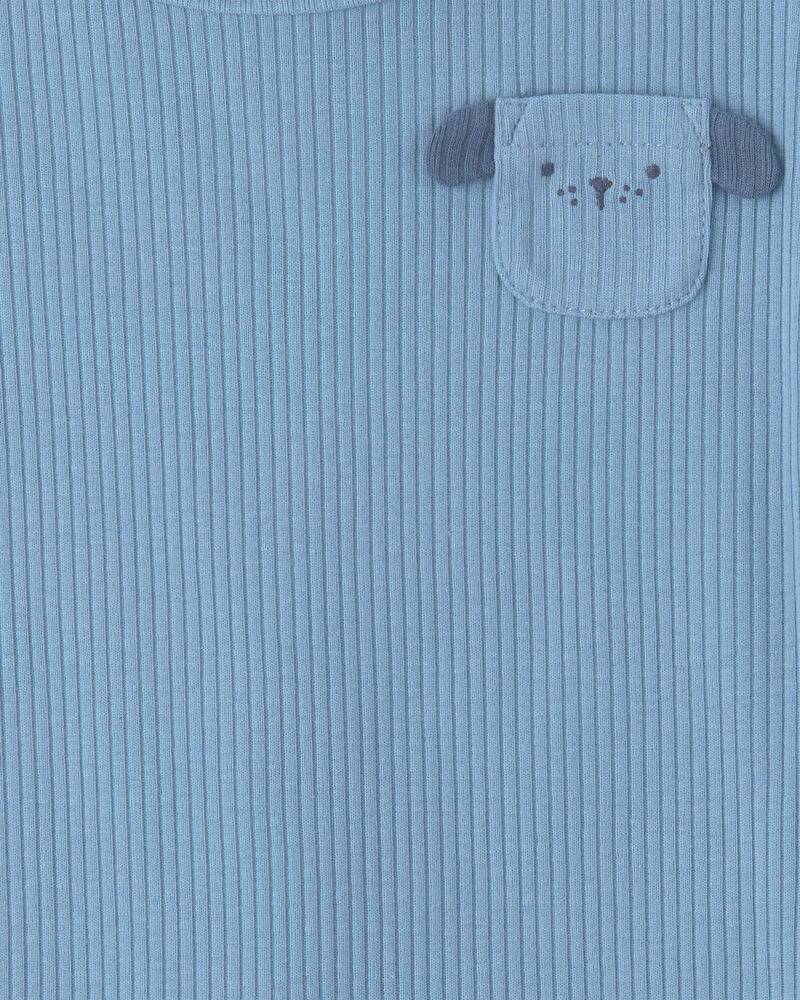 B&eacute;b&eacute; gar&ccedil;on - Emballage de 2 barboteuses &agrave; manches courtes &agrave; motif de chien - Bleu, image 3 sur 4 diapositives