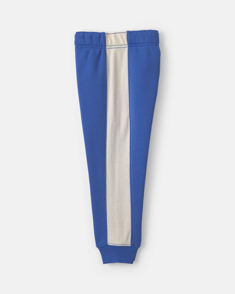 B&eacute;b&eacute; gar&ccedil;on - Ensemble 2 pi&egrave;ces haut et pantalon en molleton &agrave; bandes de couleur &ndash; Bleu/Gris, image 3 sur 5 diapositives