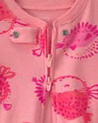 Baby Girl Pufferfish 100% Cotton 1-Piece Pyjama - Pink, image 2 of 4 slides