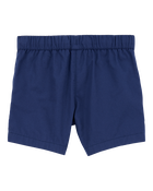 Toddler Pull-On Poplin Shorts - Navy, image 4 of 6 slides