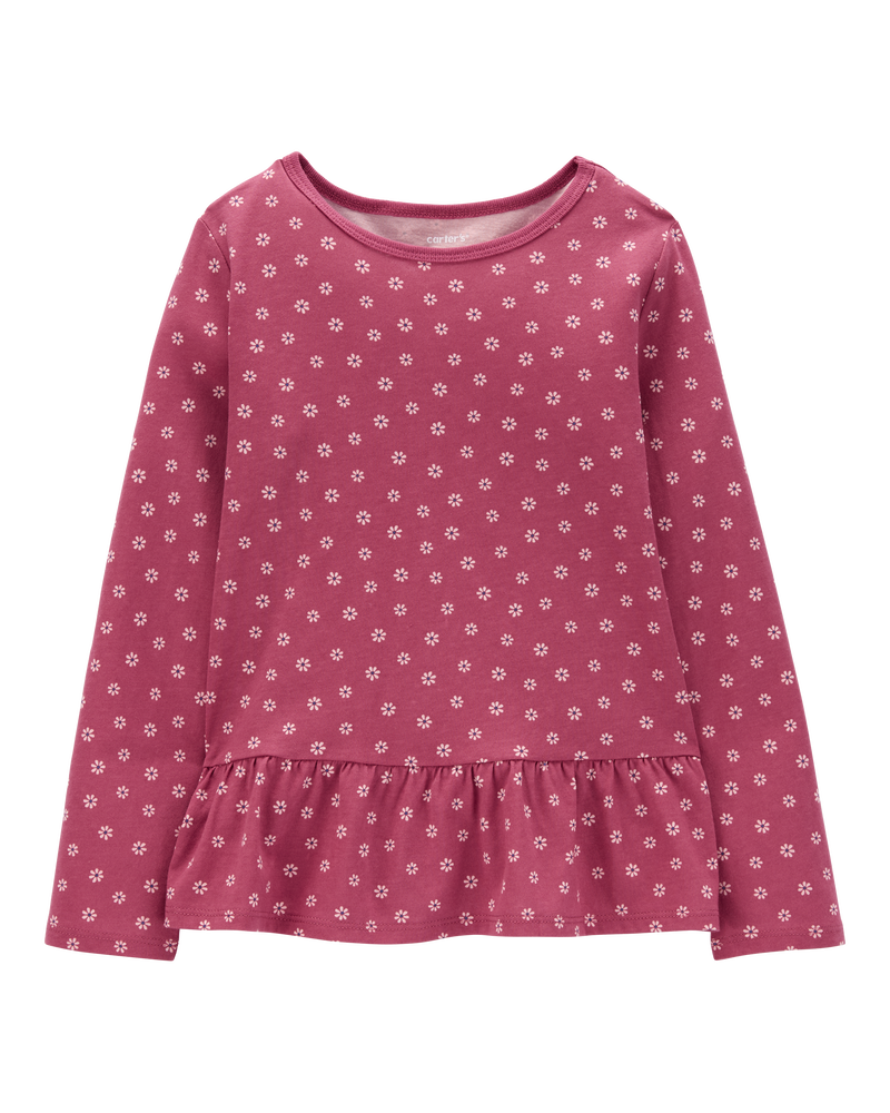 Kid Floral Peplum Top, image 1 of 3 slides