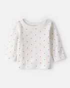 B&eacute;b&eacute; fille - Ensemble 3 pi&egrave;ces robe &agrave; manches longues imprim&eacute; c&oelig;ur &ndash; Rose, image 3 sur 5 diapositives