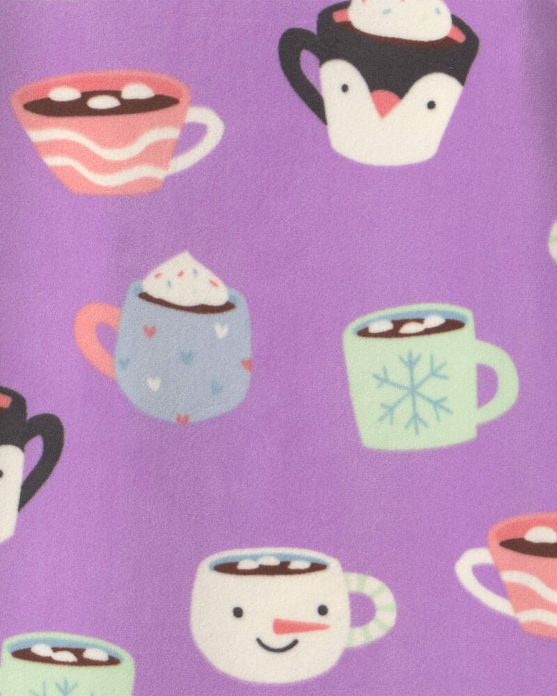 Girls 2-Piece Hot Cocoa DreamPlush Snug Fit Pyjama Set - Purple, image 2 of 3 slides