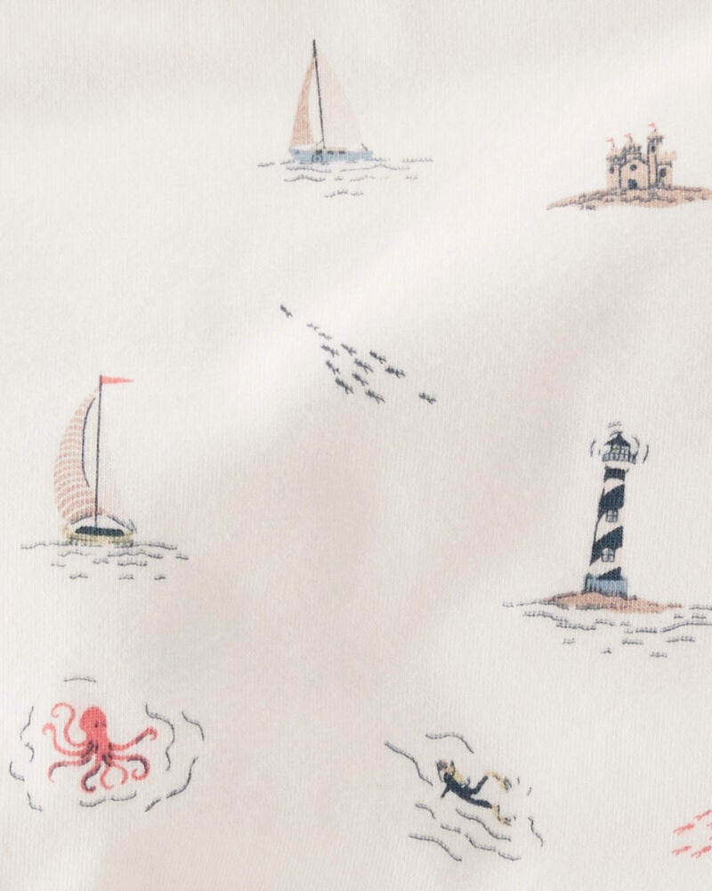 Toddler Organic Cotton Coastal-Print Dress, image 4 of 4 slides