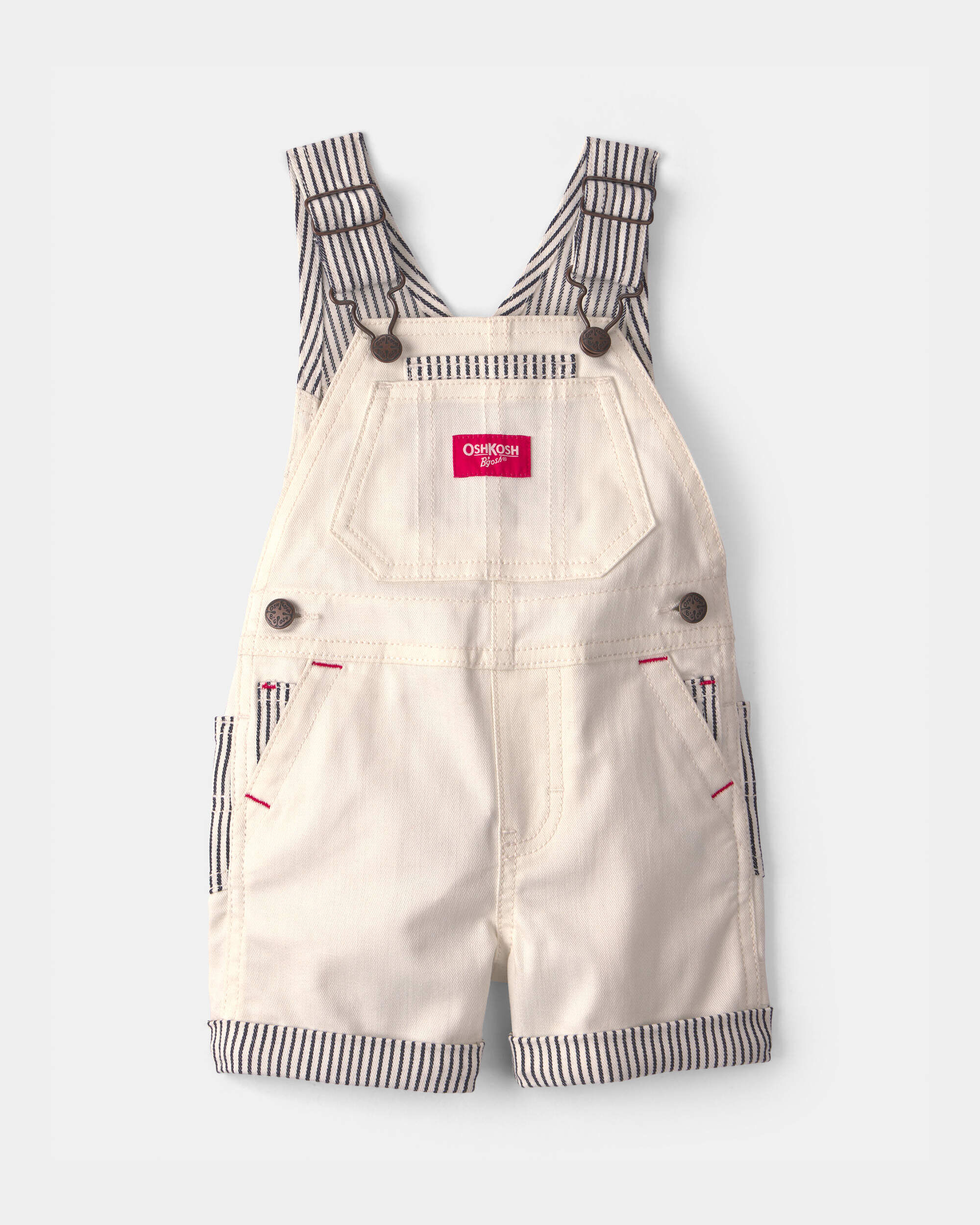 Baby Striped Shortall - Ivory/Navy Blue | Carter's Oshkosh Canada