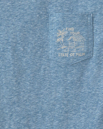 Boys 'State of Palm' Beach Embroidered Graphic Tee - Blue, 