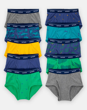 Toddler Boy 10-Pack Cotton Briefs Underwear, 