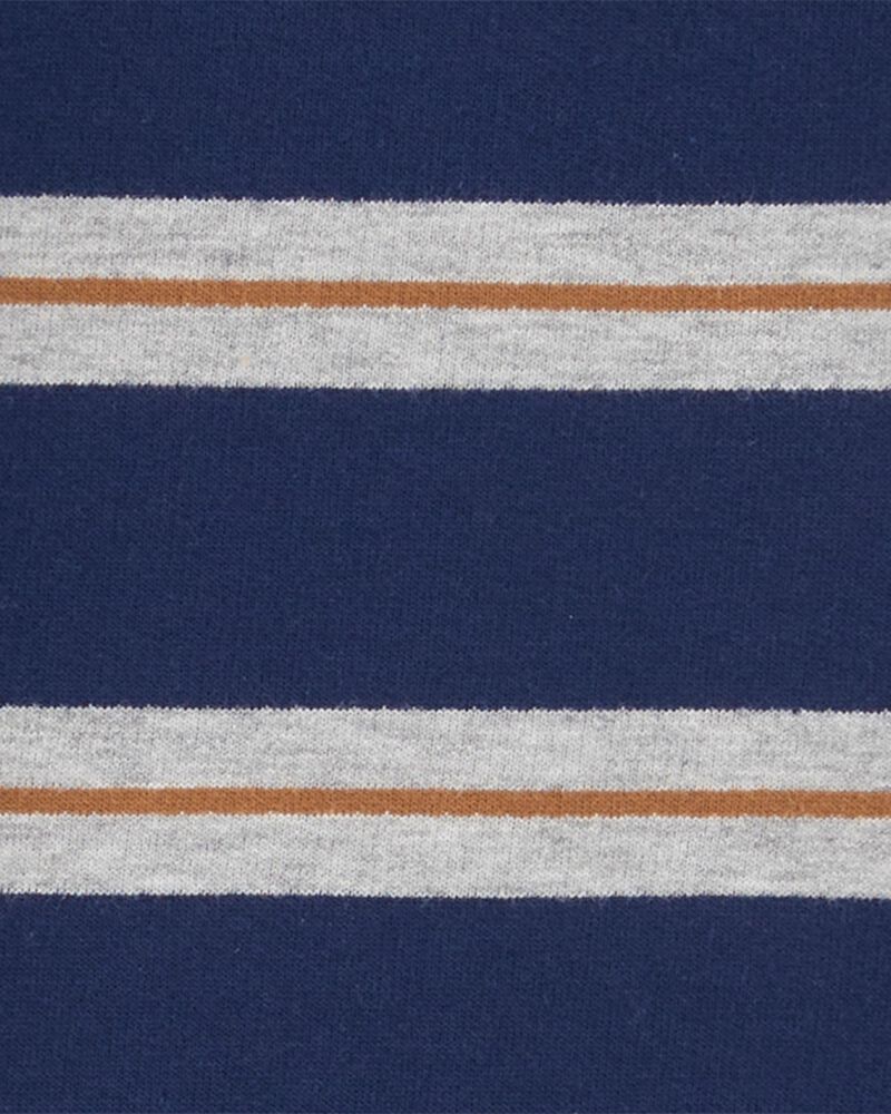 Baby 2-Piece Striped Henley Tee & Jogger Set, image 2 of 3 slides