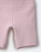 Toddler Girl Brooklyn Bike Shorts - Rose, image 6 of 6 slides