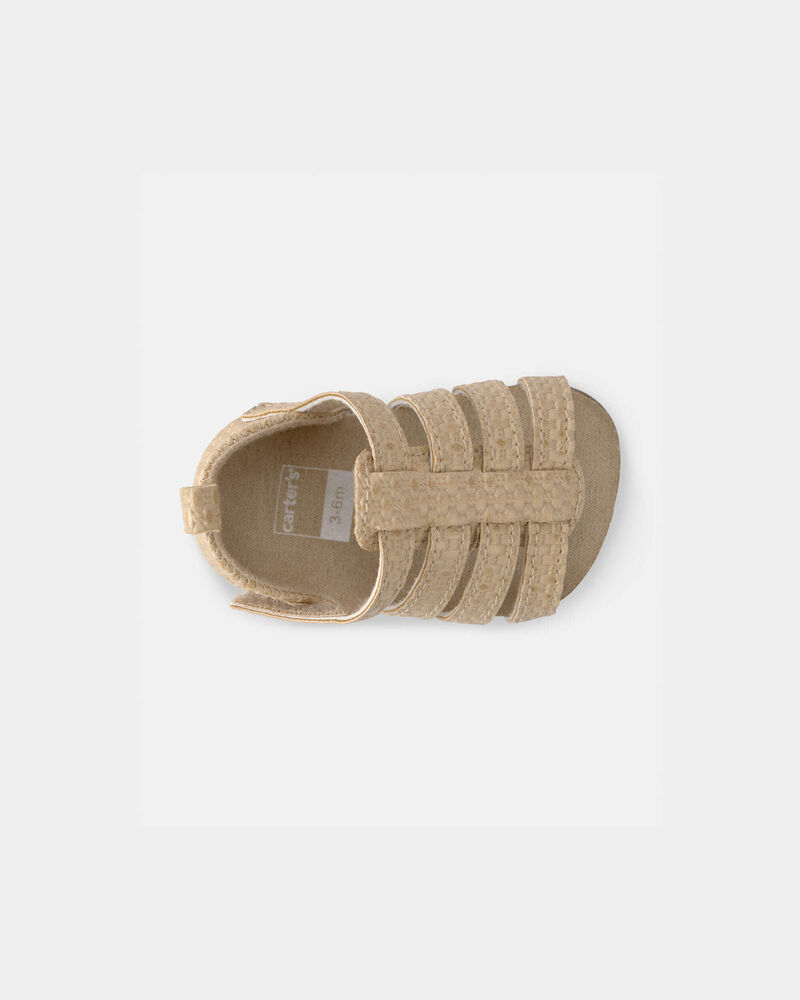 Baby Girl Strappy Sandals - Brown, image 4 of 6 slides