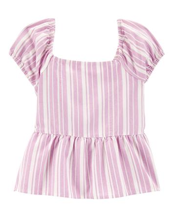 Enfant Haut péplum à rayures - Rose, 