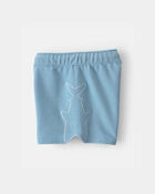 B&eacute;b&eacute; gar&ccedil;on - Short en jersey bouclette &agrave; motif de requin - Bleu, image 3 sur 4 diapositives