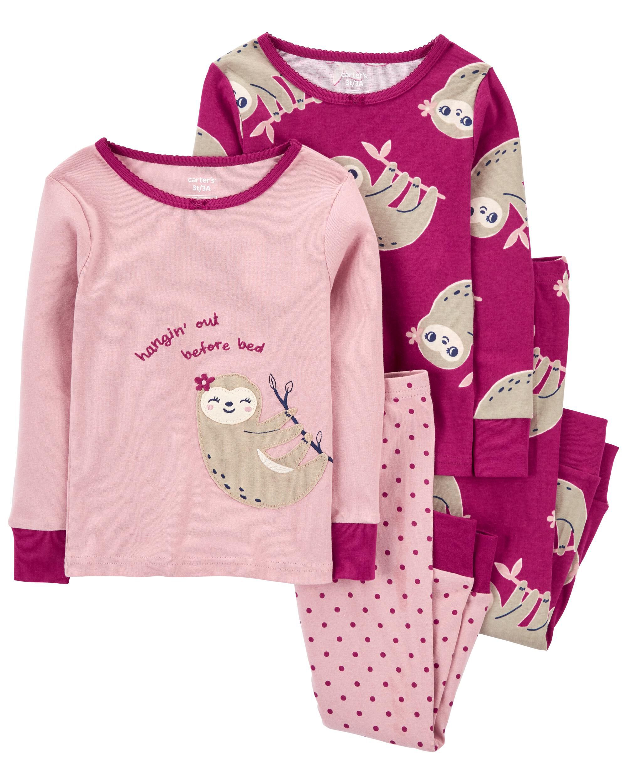 Toddler Girls 3 5 New Carter's 4-Piece Unicorn Days Pajama Set 