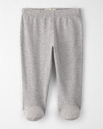 Baby Boy Organic Cotton Rib Footed Pants, 