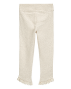 Pantalon à œillet côtelé pour toutes-petites - Crème, image 4 sur 6 diapositives