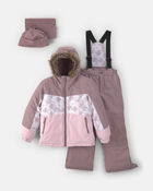 Girls 2 Piece Colourblock Snowsuit - Dove, image 1 of 13 slides