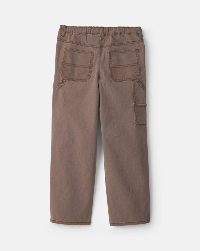Gar&ccedil;ons - Pantalon menuisier ample &ndash; Brun, image 2 sur 7 diapositives
