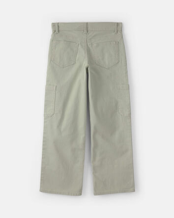 Filles - Jeans cargo &agrave; jambe droite - Vert, 