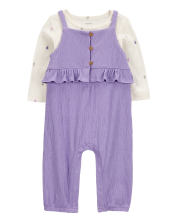 Baby 2-Piece Long-Sleeve Tee & Coverall Set, 