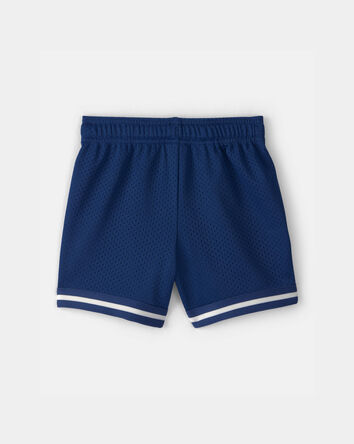 Tout-petit gar&ccedil;on - Short de sport en maille, &agrave; rayures - Bleu, 