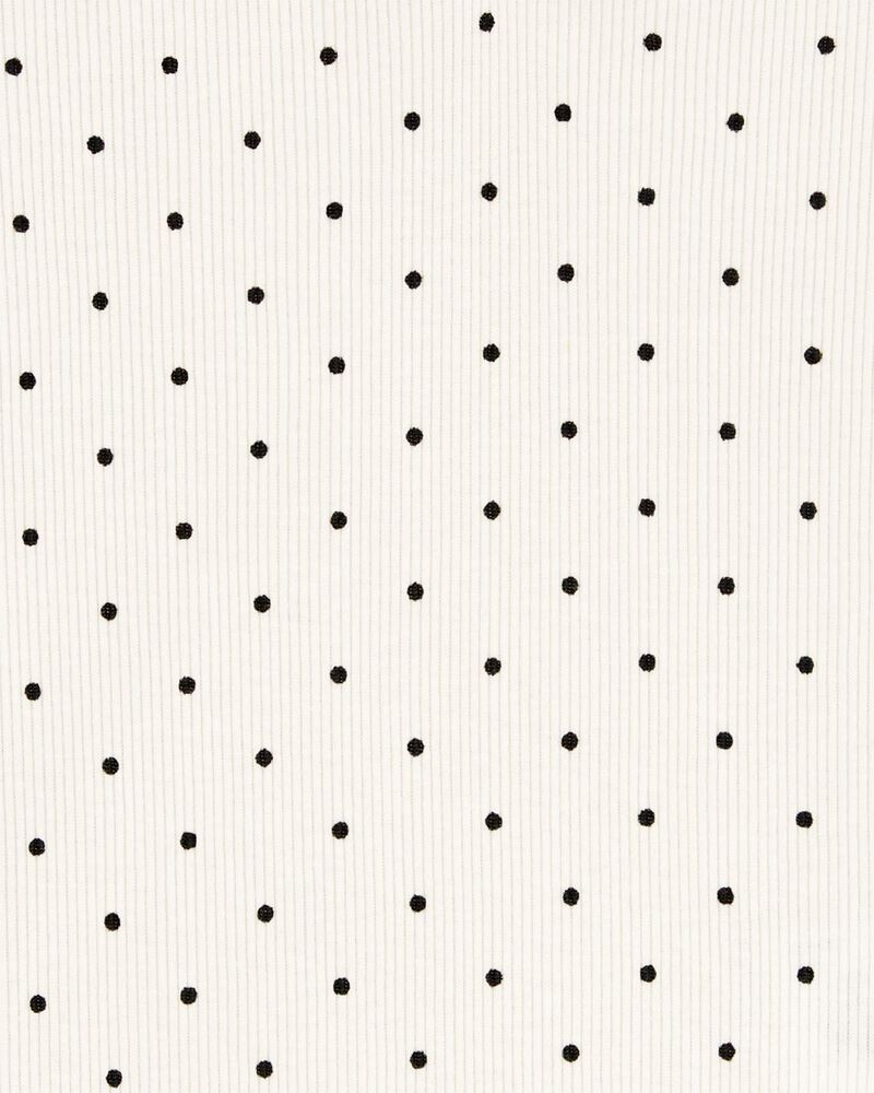 Kid Polka Dot Cotton Rib Top, image 2 of 3 slides