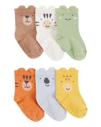 Baby 6-Pack Animal Booties, 