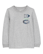 Kid Sports Momentum Cotton Blend Long-Sleeve Tee - Grey, image 1 of 4 slides