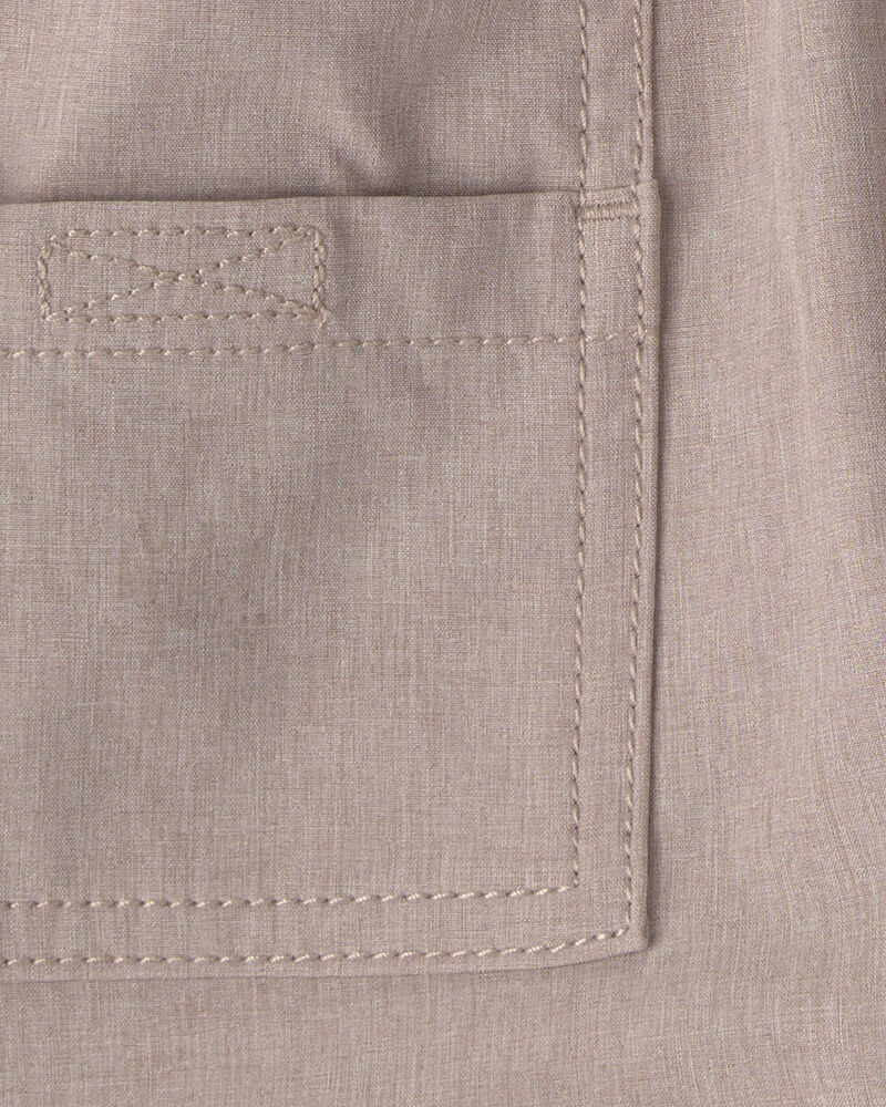 Tout-petit gar&ccedil;on - Short tiss&eacute; avec poches - Taupe, image 3 sur 3 diapositives