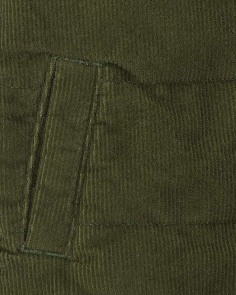 Baby Boy Colour Block Corduroy Vest - Olive Green/Blue, image 2 of 3 slides