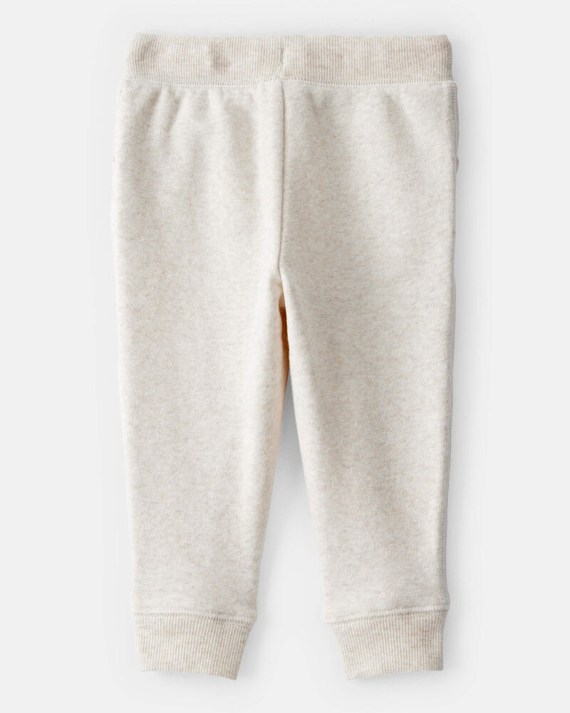 Baby Girl Solid French Terry Drawstring Joggers, image 2 of 4 slides