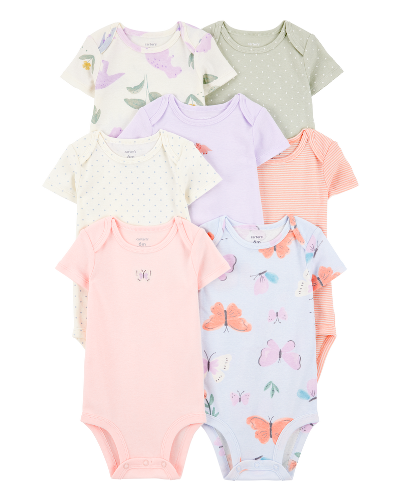 Baby Girl 7- Pack Short-Sleeve Original Bodysuits, image 1 of 11 slides