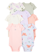 Baby Girl 7- Pack Short-Sleeve Original Bodysuits, image 1 of 11 slides