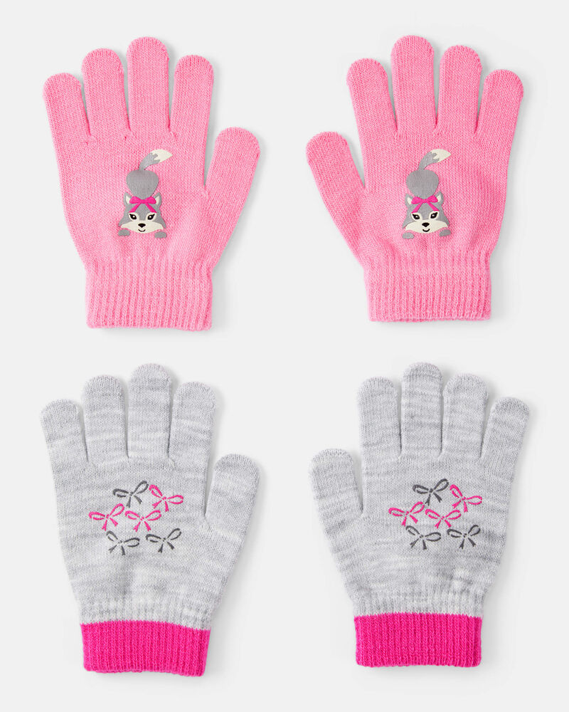 Girls KOMBI 2-Pack Knit Gloves, image 1 of 1 slides