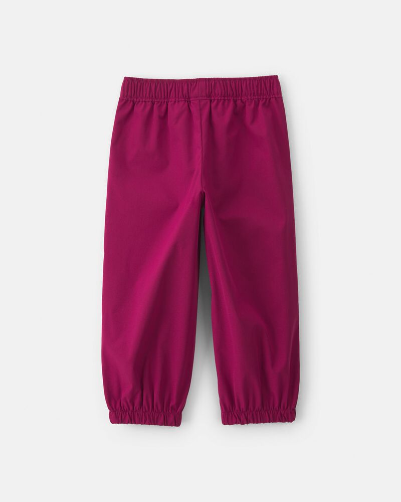 Toute-petite fille - Pantalon de jogging en popeline et boucle aux chevilles - Rouge, image 4 sur 6 diapositives